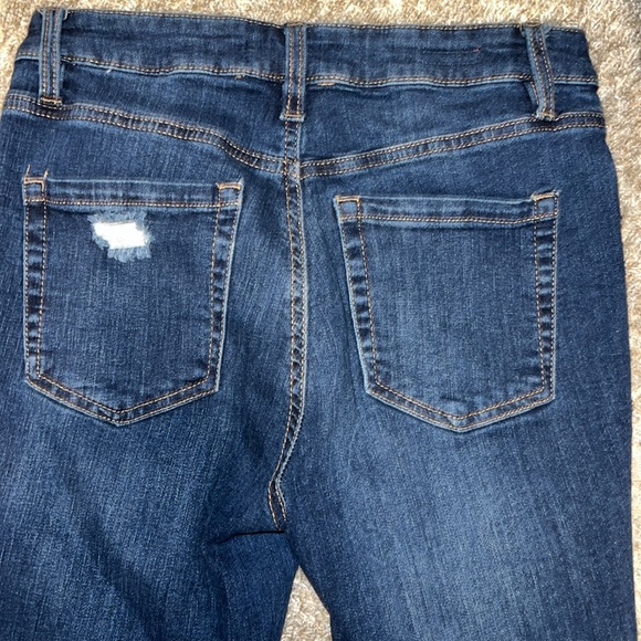 Hot Kiss Highrise Skinny Ankle Distressed Raw Hem Jeans Size 9 - Picture 9 of 9